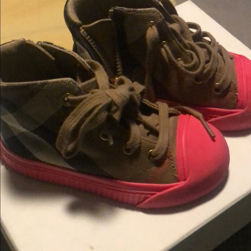 Gently worn authentic toddler Burberry sneakers